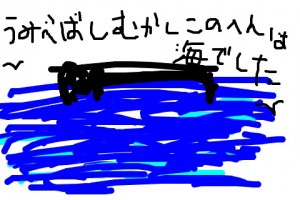 うみべばし昔このへんは海でした