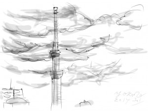 iPad Sketch “Tokyo Sky Tree”