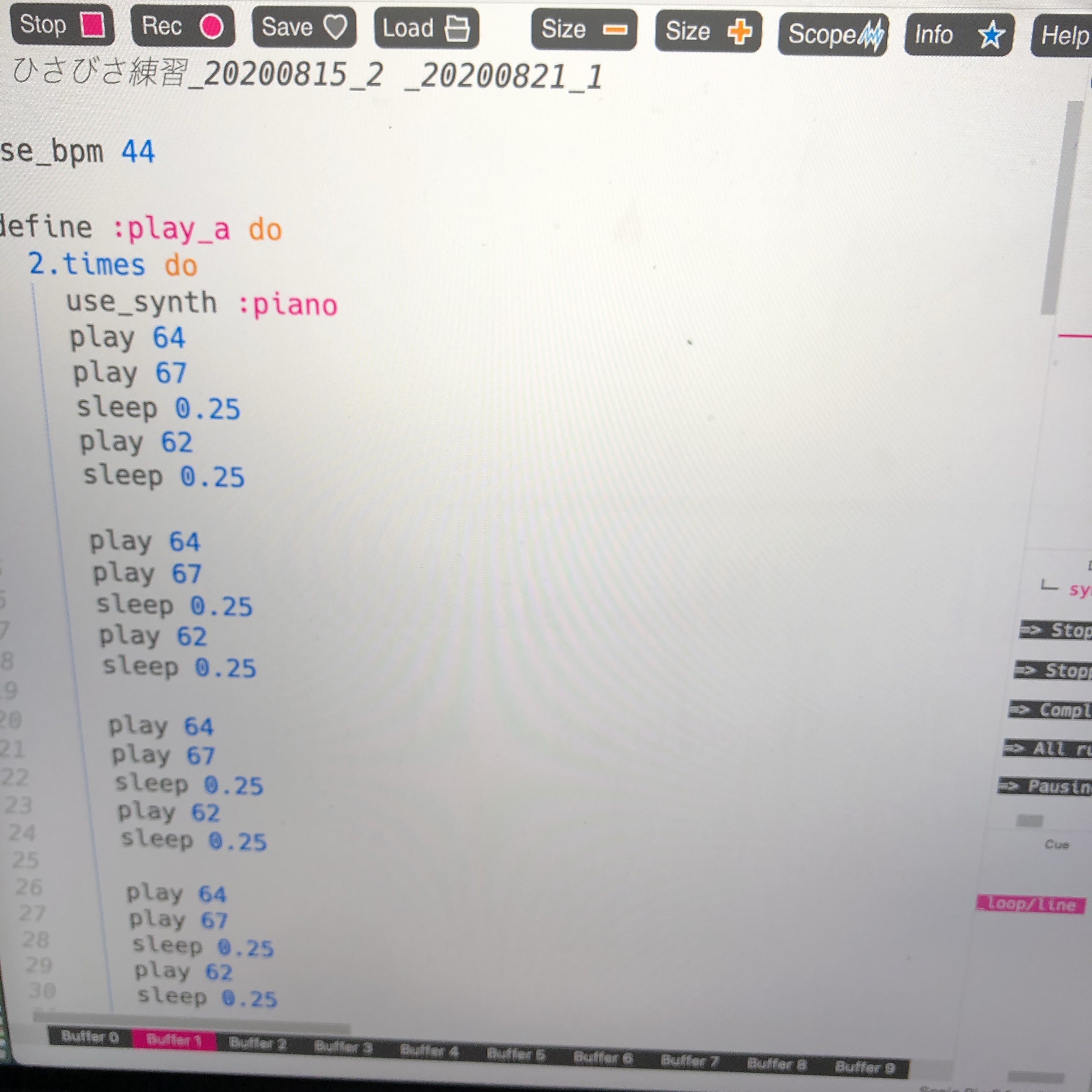 Sonicpi music